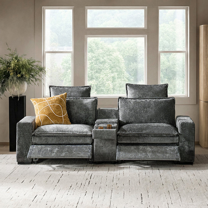 Modern Modular Power Reclining & Standing Coffee Table Living Room Set