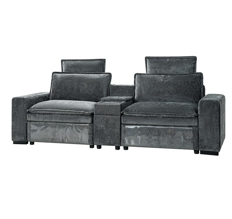 Modern Modular Power Reclining & Standing Coffee Table Living Room Set