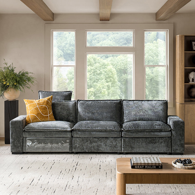 Modern Modular Power Reclining & Standing Coffee Table Living Room Set