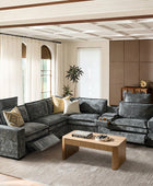 Modern Modular Power Reclining & Standing Coffee Table Living Room Set