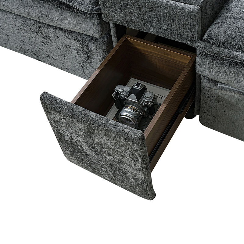 Modern Modular Power Reclining & Standing Coffee Table Living Room Set