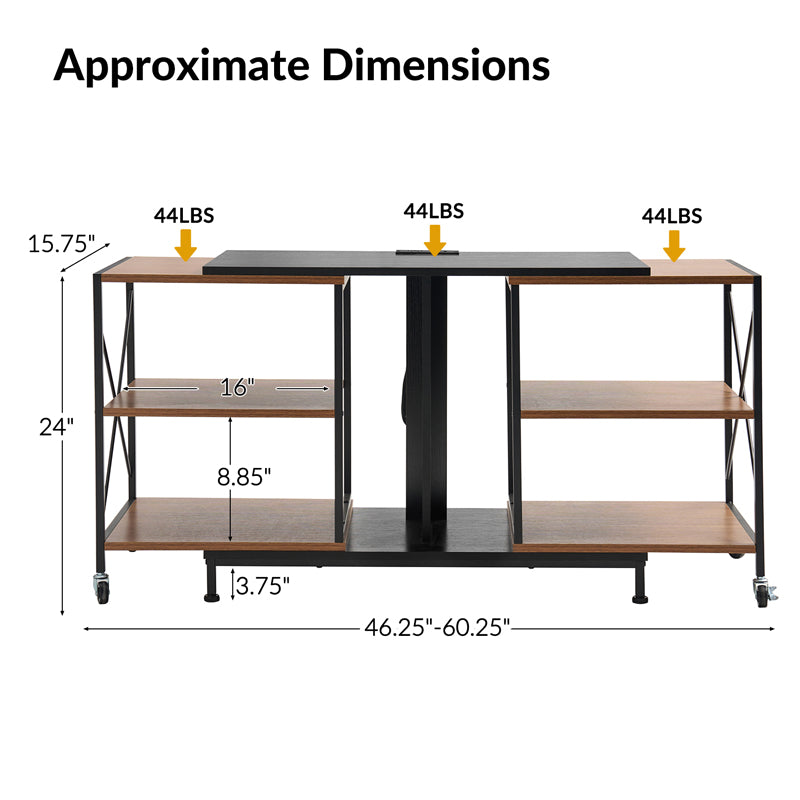 Paula Flexible TV Stand with Power Outlets