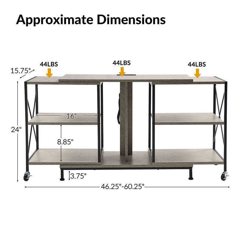 Paula Flexible TV Stand with Power Outlets