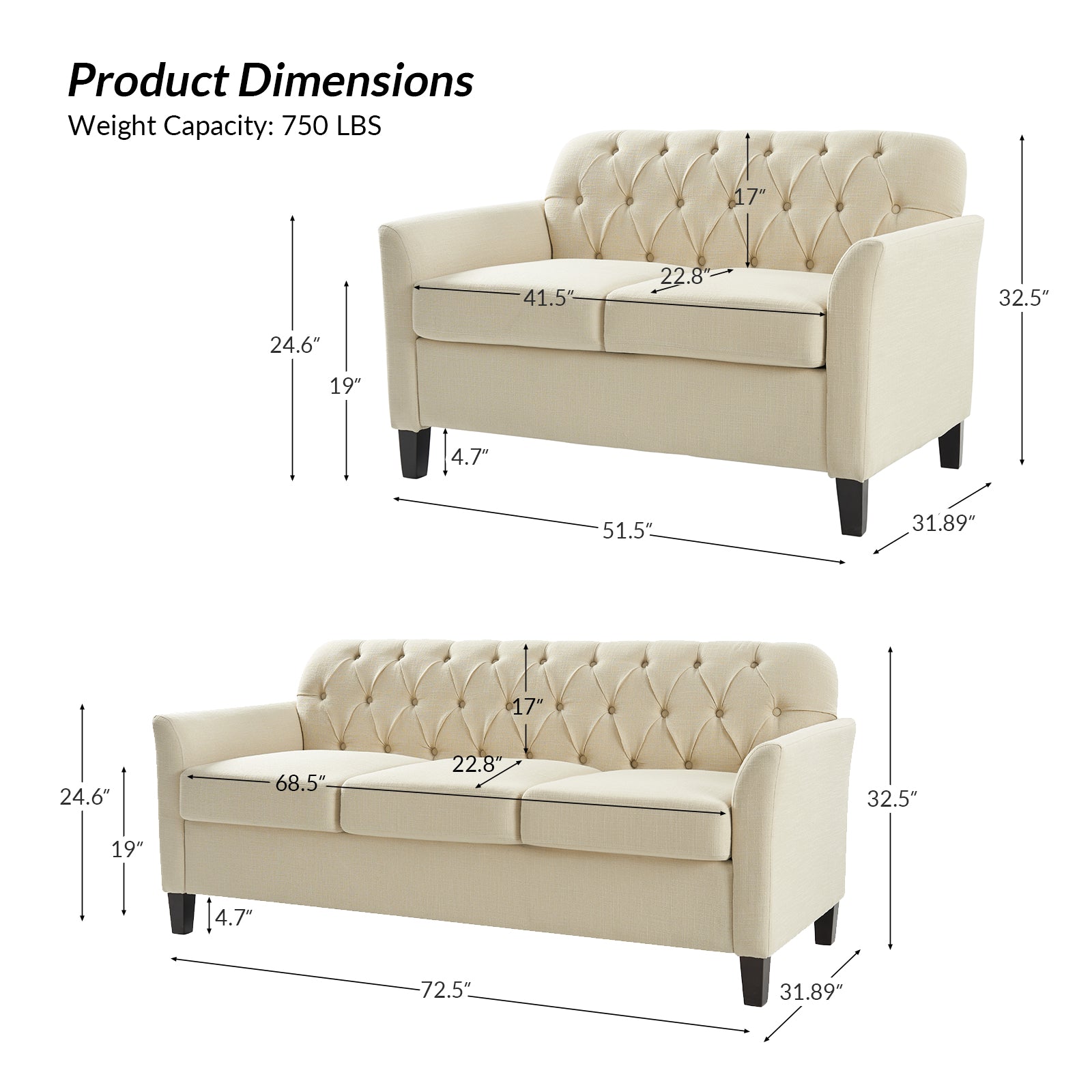 Estrella 2 Piece Living Room Set