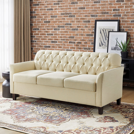 Estrella 72.5" Wide Button-Tufted Elegance Sofa