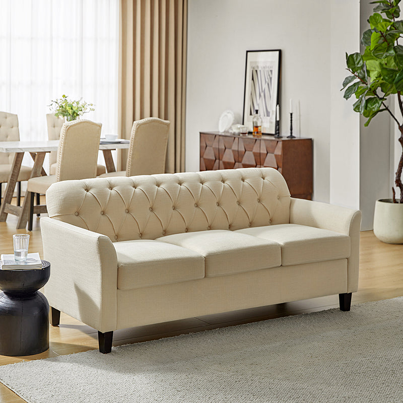 Estrella 72.5" Wide Button-Tufted Elegance Sofa