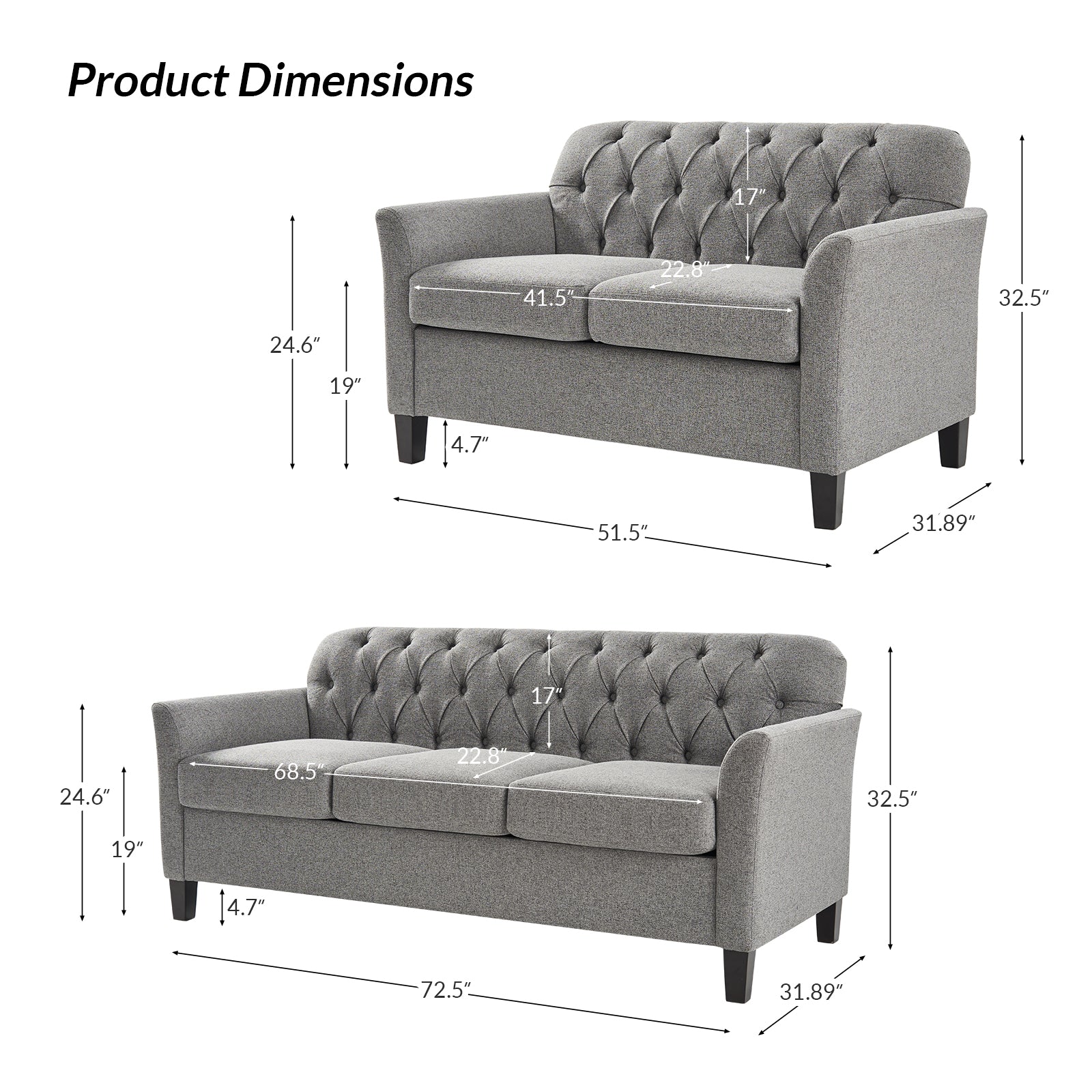 Estrella 2 Piece Living Room Set