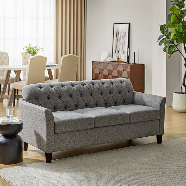 Estrella 72.5" Wide Button-Tufted Elegance Sofa