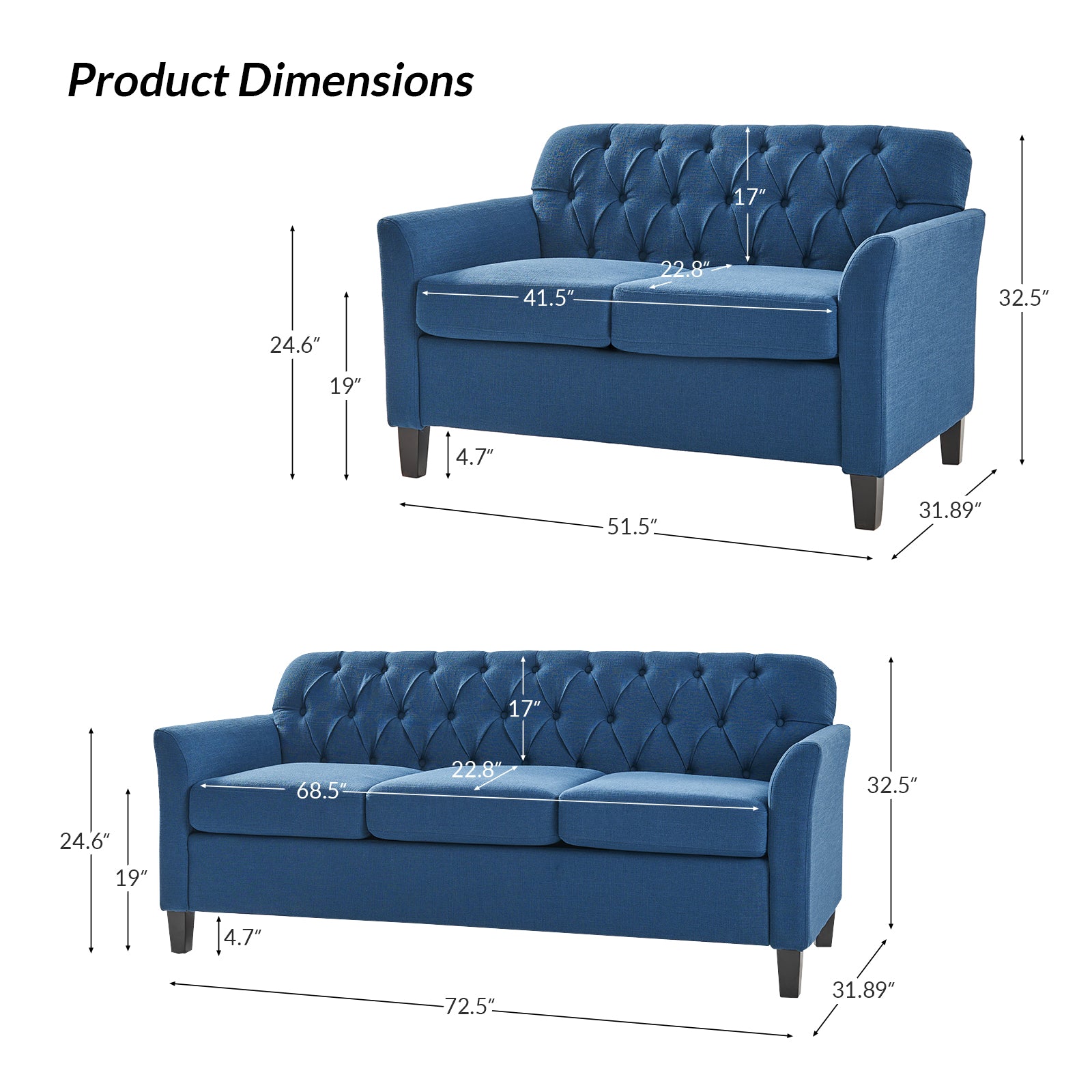 Estrella 2 Piece Living Room Set