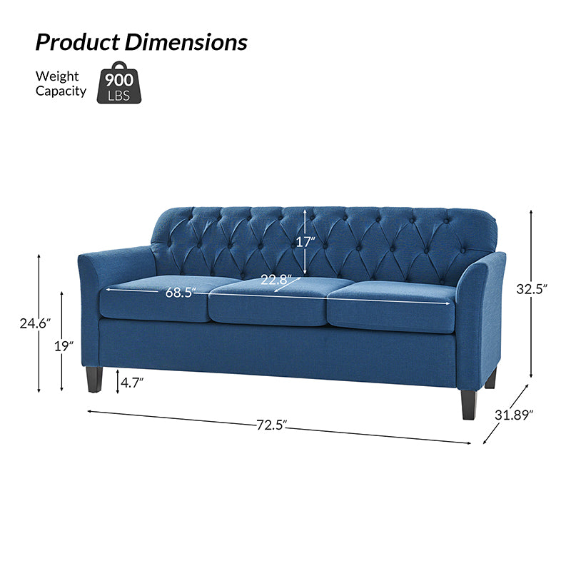 Pilar 73" Wide Sofa