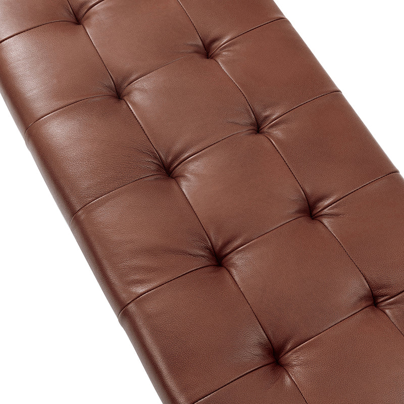 Rosana Multifunctional Use Genuine Leather Top Cushion Bench