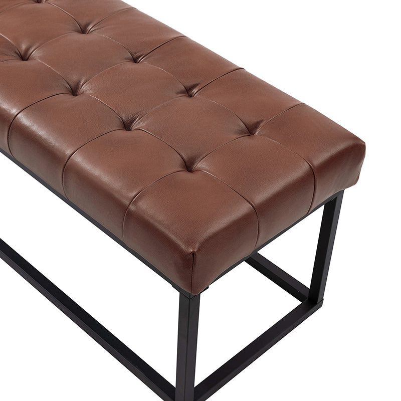 Rosana Multifunctional Use Genuine Leather Top Cushion Bench