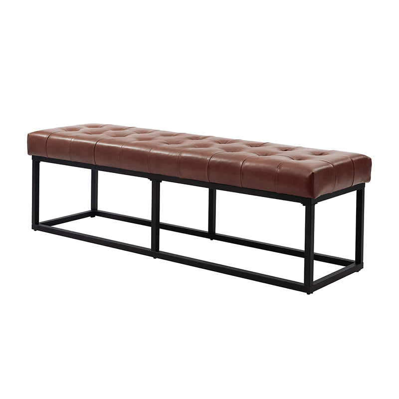 Rosana Multifunctional Use Genuine Leather Top Cushion Bench