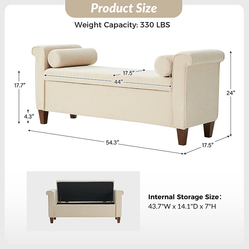 Gabino Traditional Style Versatile Storage Bench