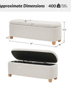 Gabino Functional Storage Bench with Solid Wood Legs and Waterproof Fabric