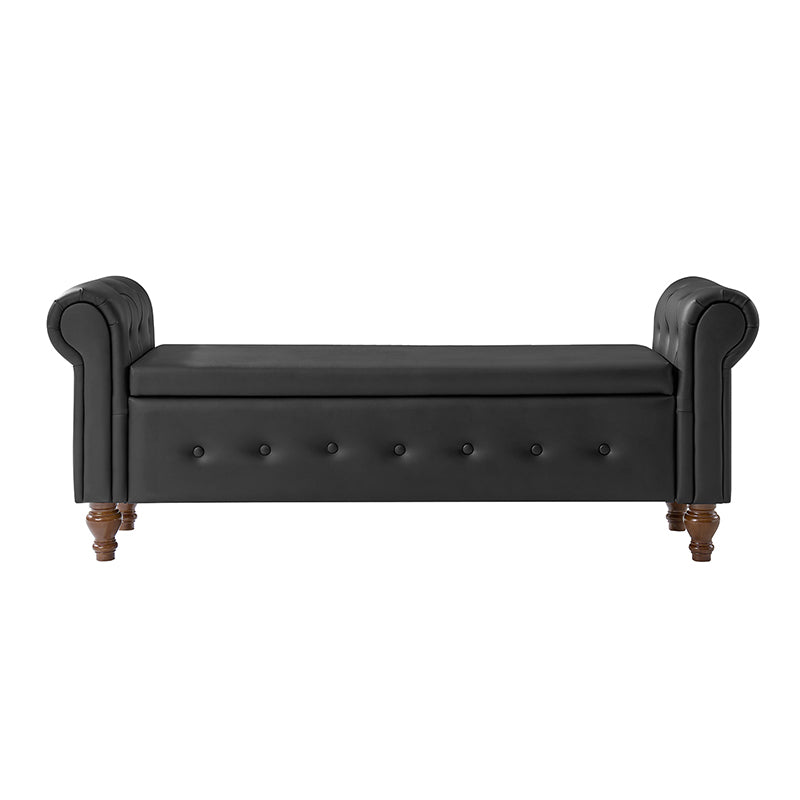 Basilio Elegance Storage Bench for Bedroom with Button-tufted