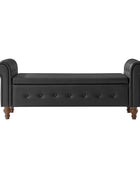 Basilio Elegance Storage Bench for Bedroom with Button-tufted