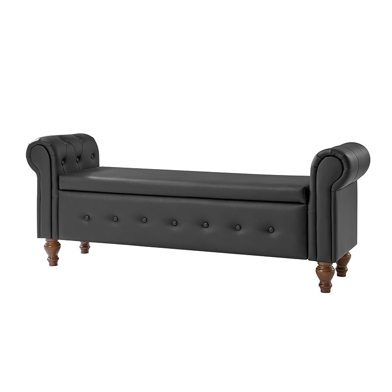 Basilio Elegance Storage Bench for Bedroom with Button-tufted