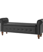 Basilio Elegance Storage Bench for Bedroom with Button-tufted