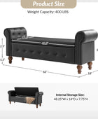 Basilio Elegance Storage Bench for Bedroom with Button-tufted