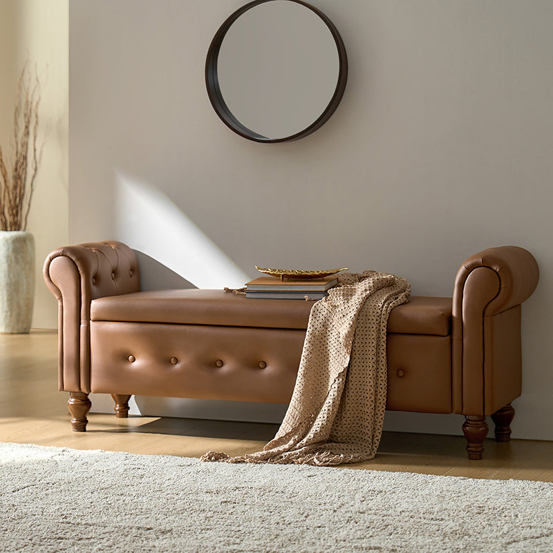 Basilio Elegance Storage Bench for Bedroom with Button-tufted