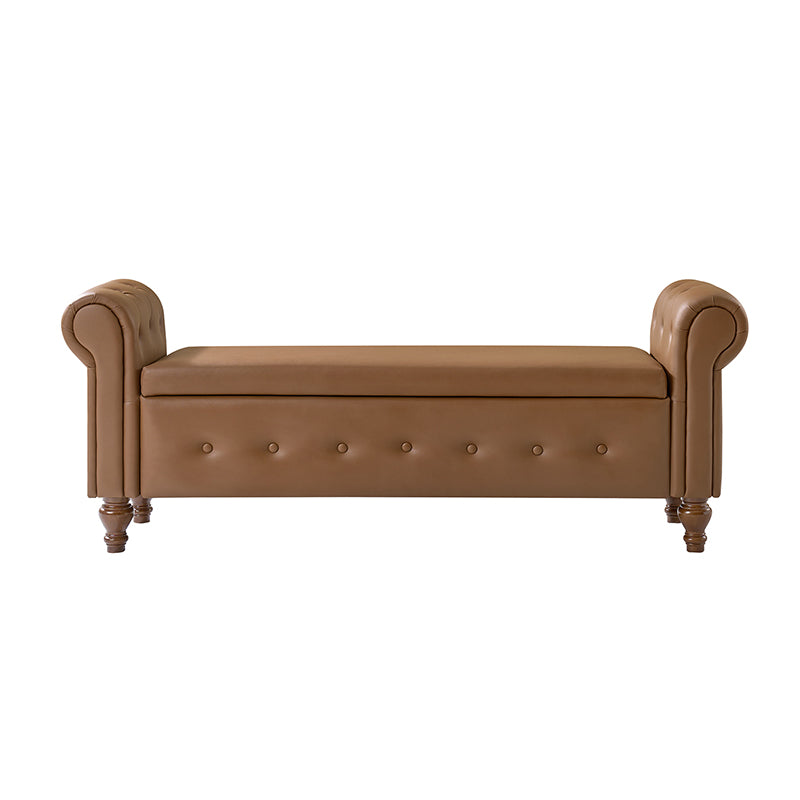 Basilio Elegance Storage Bench for Bedroom with Button-tufted