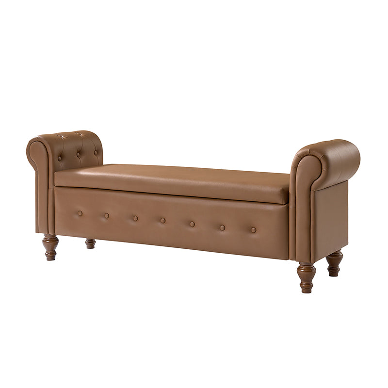 Basilio Elegance Storage Bench for Bedroom with Button-tufted