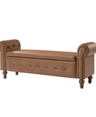 Basilio Elegance Storage Bench for Bedroom with Button-tufted