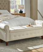 Basilio Elegance Storage Bench for Bedroom with Button-tufted