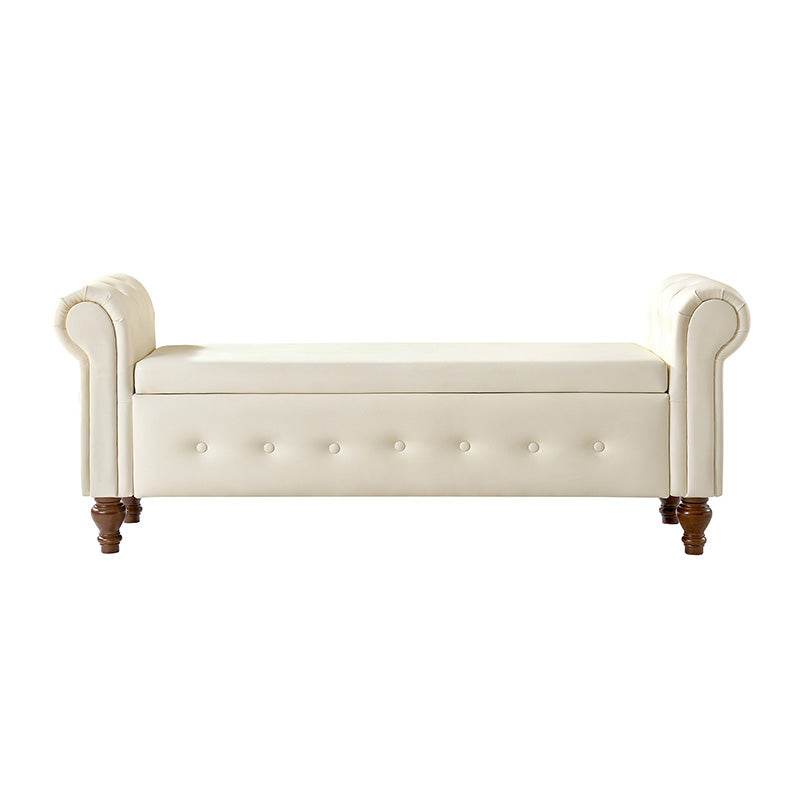 Basilio Elegance Storage Bench for Bedroom with Button-tufted