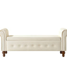 Basilio Elegance Storage Bench for Bedroom with Button-tufted