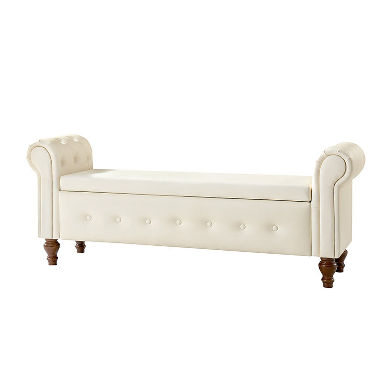 Basilio Elegance Storage Bench for Bedroom with Button-tufted