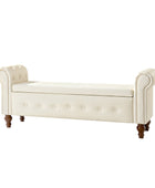 Basilio Elegance Storage Bench for Bedroom with Button-tufted