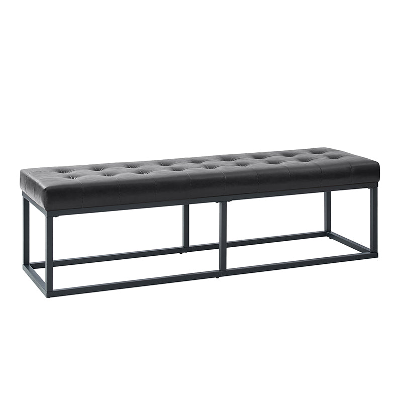 Amparo Mid-century Modern Bench with metal base