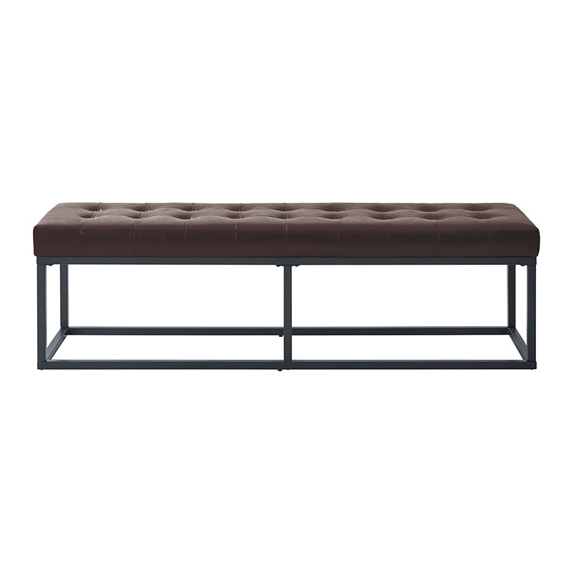 Amparo Mid-century Modern Bench with metal base