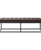 Amparo Mid-century Modern Bench with metal base