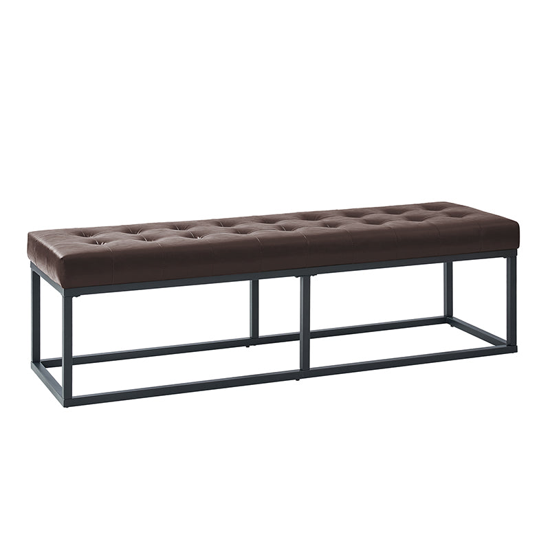 Amparo Mid-century Modern Bench with metal base