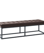 Amparo Mid-century Modern Bench with metal base