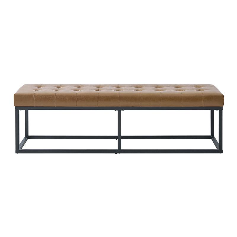 Amparo Mid-century Modern Bench with metal base