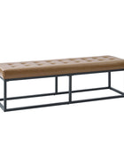 Amparo Mid-century Modern Bench with metal base