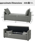 Gloria Functional Storage Bench with Two Pillows