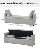 Gloria Functional Storage Bench with Two Pillows