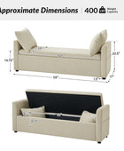 Gloria Functional Storage Bench with Two Pillows