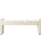 Jonas Contemporary Mudroom Bench With Unique Piano Key Accents