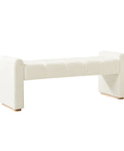 Jonas Contemporary Mudroom Bench With Unique Piano Key Accents