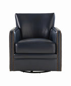 Gloria Genuine Leather 360 Degree Swivel Chair: Versatile for Living Room And Bedroom, Office