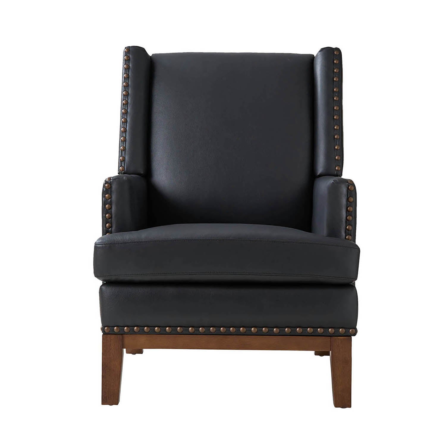 Rosa Genuine Leather Mid-Century Modern Style Accent Chair