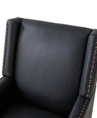 Rosa Genuine Leather Mid-Century Modern Style Accent Chair