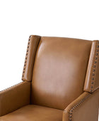 Rosa Genuine Leather Mid-Century Modern Style Accent Chair