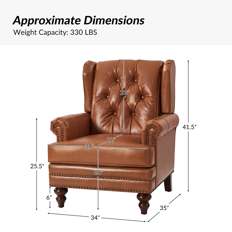 Octavio Genuine Leather Armchair